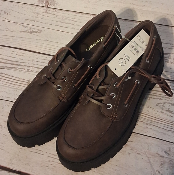 No Boundaries Women's Platform Boat Shoes Brown Size 11 - Picture 2 of 7